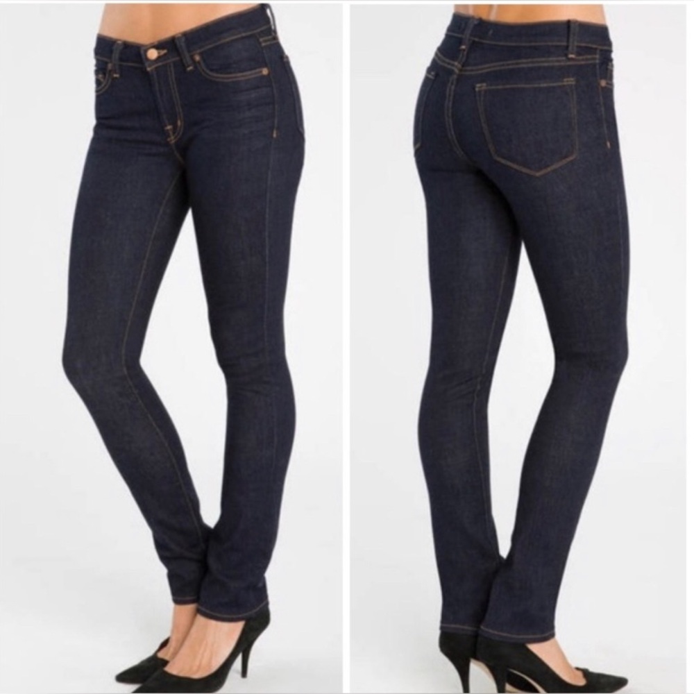 J Brand skinny low rise  Pencil split Leg Jeans Ink blue size 29